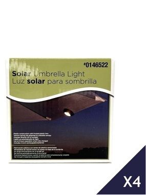 Set of Four Clip-on SolarUmbrella Lights Outdoor Patio Deck Pool New NWT Lowe’s